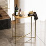 Hanah Home Mesa de Centro Shb-003-A Dorado y Natural